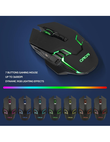 Combo Teclado y Ratón Inalámbrico CHONCHOW RGB 2500mAh