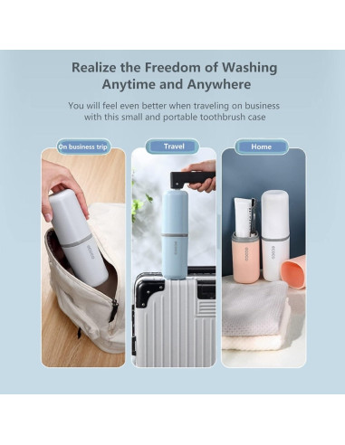 Estuche de Viaje para Cepillos de Dientes ZWCEGND 2 Piezas