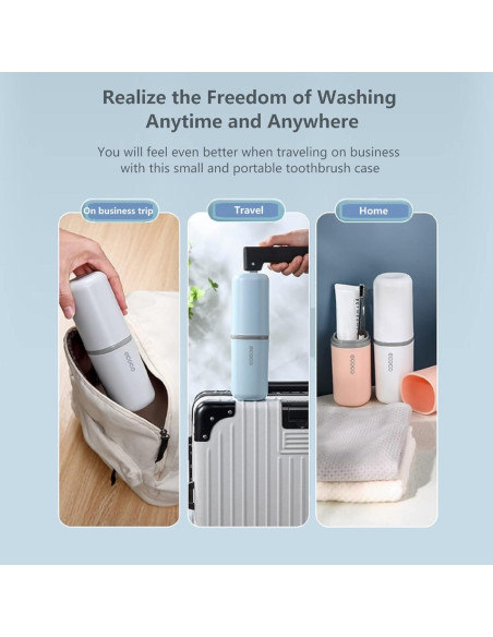 Estuche de Viaje para Cepillos de Dientes ZWCEGND 2 Piezas