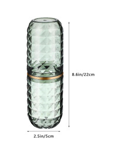 Soporte para Cepillos de Dientes Awleynz Verde con Tapa 2