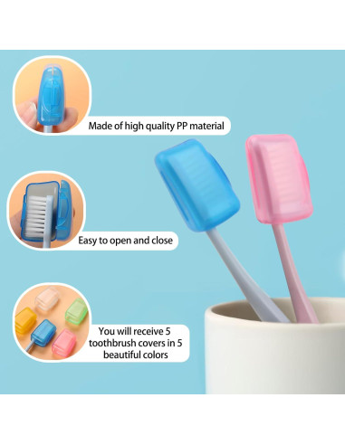 5 Cubiertas Protectores para Cabezas de Cepillo Trinkrittey