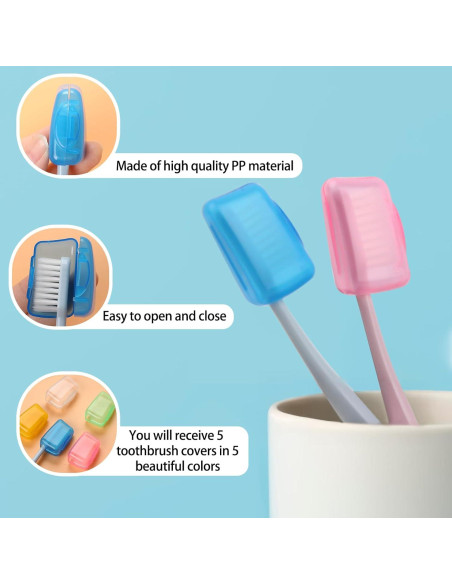 5 Cubiertas Protectores para Cabezas de Cepillo Trinkrittey