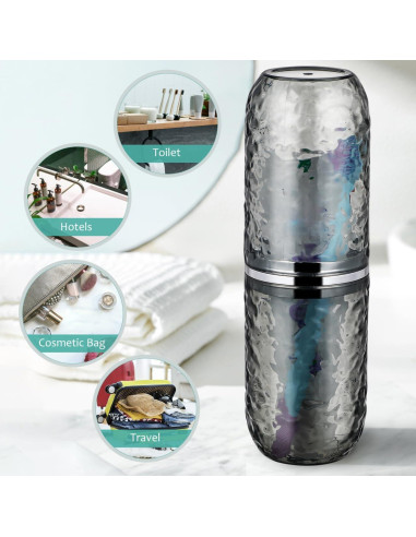 Estuche de Cepillo de Dientes de Viaje Didiseaon 2PCS