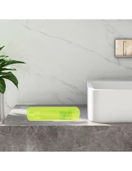 Funda de Viaje para Cepillo de Dientes VOCOSTE Amarilla 20.5cm