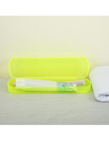 Funda de Viaje para Cepillo de Dientes VOCOSTE Amarilla 20.5cm