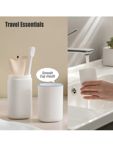 Estuche de viaje AIMAIAIMAI para cepillo y pasta, blanco