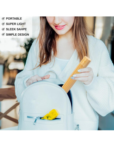 Estuche de Cepillo de Dientes de Bambú Yeeco 4 Pcs 21 cm