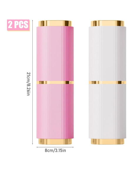 Estuche de Cepillo de Dientes JLNGTHONG 2 Piezas Rosa Blanco