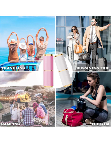 Estuche de Cepillo de Dientes JLNGTHONG 2 Piezas Rosa Blanco