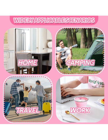 Estuche para cepillo de dientes Vporui viaje rosa