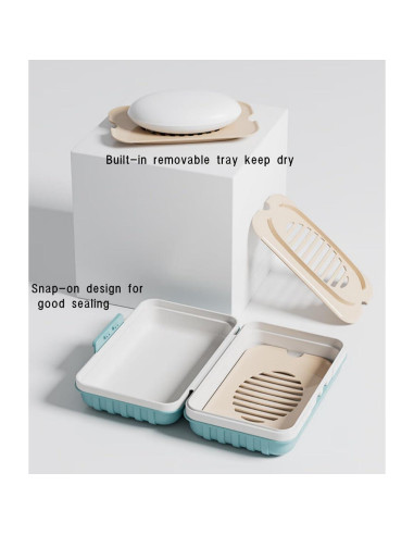 Juego de 3 estuches de jabón y cepillo de dientes Xxshcdz