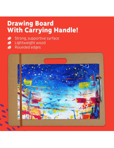 Tablero de Dibujo Artlicious 33x43 cm con Asa y Clip 2