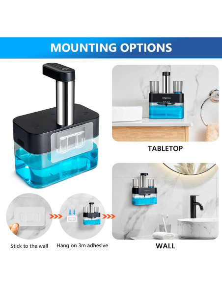 Dispensador Automático de Enjuague Bucal ZOFGENOW Negro 0.53kg Dispensador Automático de Enjuague Bucal ZOFGENOW Negro 0.53kg