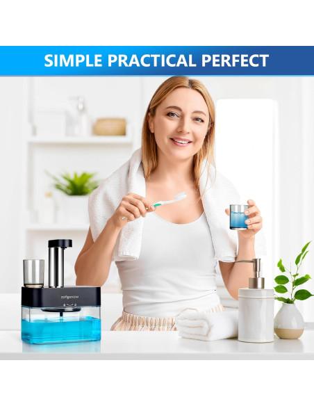 Dispensador Automático de Enjuague Bucal ZOFGENOW Negro 0.53kg Dispensador Automático de Enjuague Bucal ZOFGENOW Negro 0.53kg