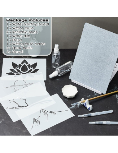 Juego de 13 Piezas Tabla Zen de Meditación Maitys 28x19 cm