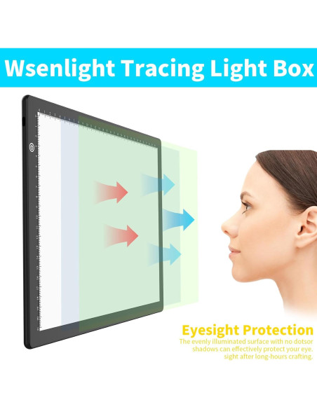 Tableta de Luz A4 Wsenlight Magnética USB 34.8x24.9cm