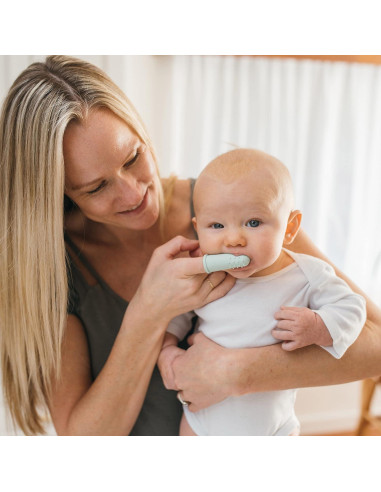 Cepillo de Dedo de Silicona Dr. Brown 3m+ con Estuche