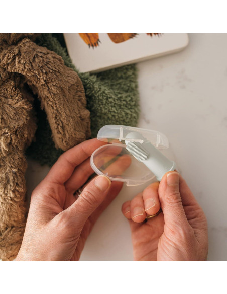 Cepillo de Dedo de Silicona Dr. Brown 3m+ con Estuche