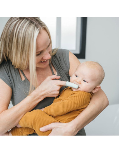 Cepillo de Dedo de Silicona Dr. Brown 3m+ con Estuche