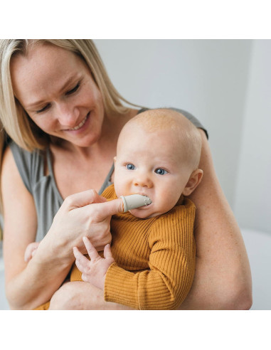 Cepillo de Dedo de Silicona Dr. Brown 3m+ con Estuche