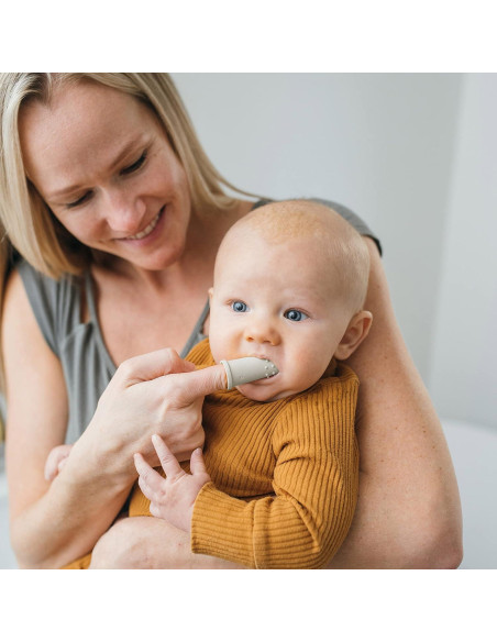 Cepillo de Dedo de Silicona Dr. Brown 3m+ con Estuche