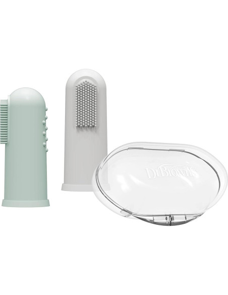 Cepillo de Dedo de Silicona Dr. Brown 3m+ con Estuche