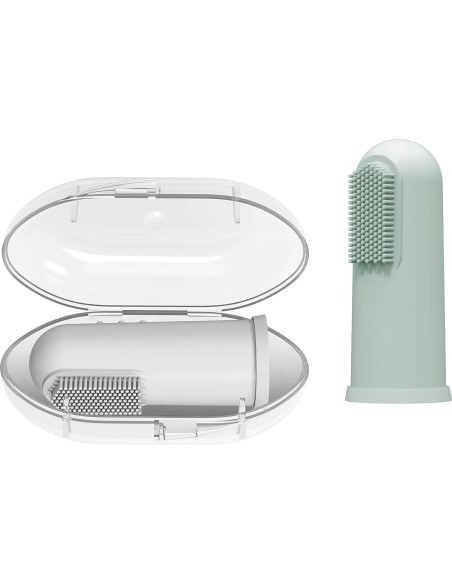 Cepillo de Dedo de Silicona Dr. Brown 3m+ con Estuche