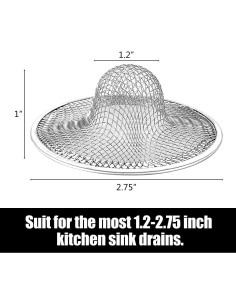 10 Filtros de Desagüe de Acero Inoxidable Rainmae 7 cm 2