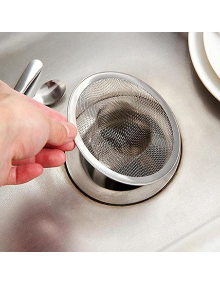 10 Filtros de Desagüe de Acero Inoxidable Rainmae 7 cm