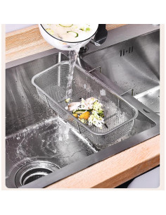 Canasta de desagüe Jihocrex acero inoxidable 26,9x11,9 cm 2