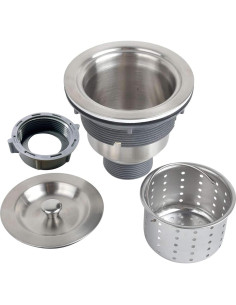Desagüe de Fregadero KONE 3-1/2" Acero Inoxidable Removible 2
