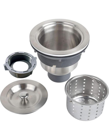 Desagüe de Fregadero KONE 3-1/2" Acero Inoxidable Removible