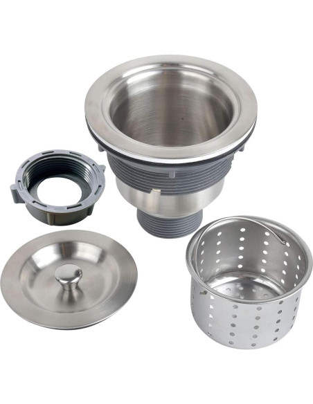 Desagüe de Fregadero KONE 3-1/2" Acero Inoxidable Removible
