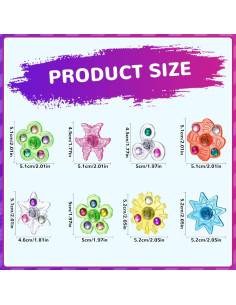 SCIONE 24 Mini Spinners Antiestrés para Niños - Juguetes Sensoriales 2
