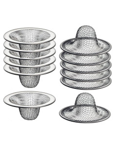 Paquete de 12 Filtros de Malla Hilltop 5,08 cm Anti-obstrucción