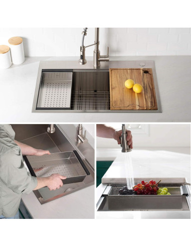 Colador de Acero Inoxidable KRAUS CS-6 para Fregadero