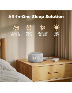 Reloj Despertador Mojikoo con Ruido Blanco y Bluetooth 2