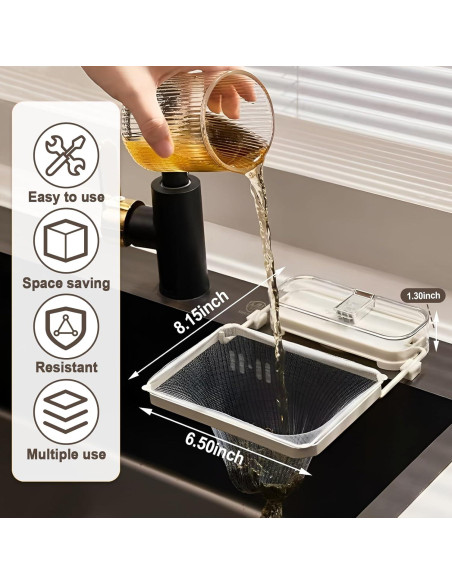 Colador de Fregadero con Ventosa Wshxjzyay 50 Bolsas Malla