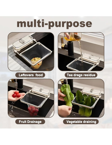 Colador de Fregadero con Ventosa Wshxjzyay 50 Bolsas Malla