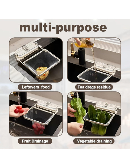 Colador de Fregadero con Ventosa Wshxjzyay 50 Bolsas Malla