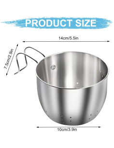 Catcher de Comida DINGPAI Acero Inoxidable 14x10x9.65cm 2