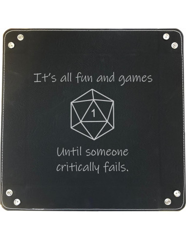 Bandeja de Dados Cuero Sintético Grabado PrecisionNC Negro