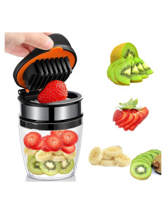 Cortador de Frutas y Huevos XPAPOV de Acero Inoxidable