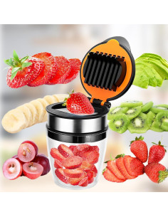 Cortador de Frutas y Huevos XPAPOV de Acero Inoxidable 2