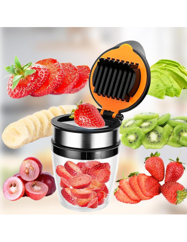 Cortador de Frutas y Huevos XPAPOV de Acero Inoxidable
