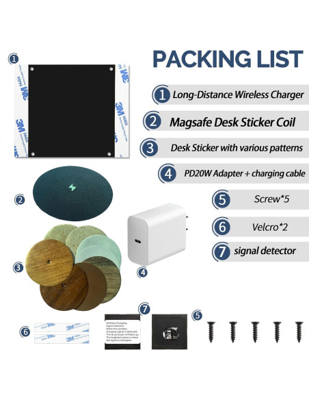 Cargador Inalámbrico Invisible Magnético 15W para Magsafe