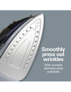 Plancha de Vapor Hamilton Beach 1200W con Suela de Acero Inoxidable 2