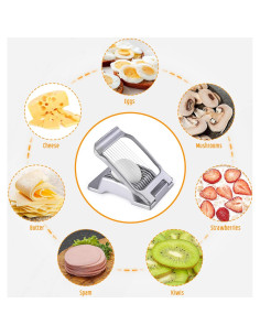 Cortador de Huevos Yuzxaun de Acero Inoxidable 8.89 cm 2