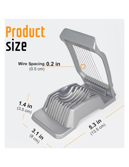Cortador de Huevos Yuzxaun de Acero Inoxidable 8.89 cm
