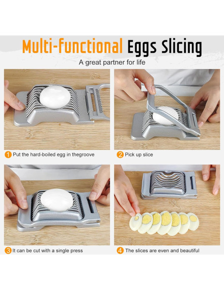 Cortador de Huevos Yuzxaun de Acero Inoxidable 8.89 cm